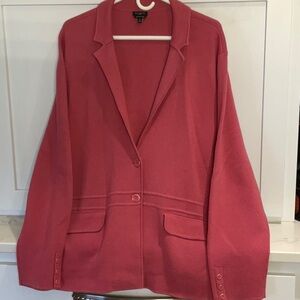 Like New Dark Pink Talbot Plus Sweater Jacket
